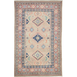 Hand Made Rug Kazak Afghanistan 116x186 Beige B
