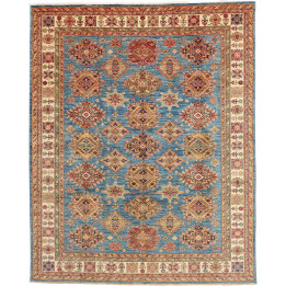 Hand Made Rug Kazak Fine Pakistan 246x303 Blue