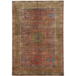 Hand Made Rug Kairo Pakistan 126x182 Rust Olive