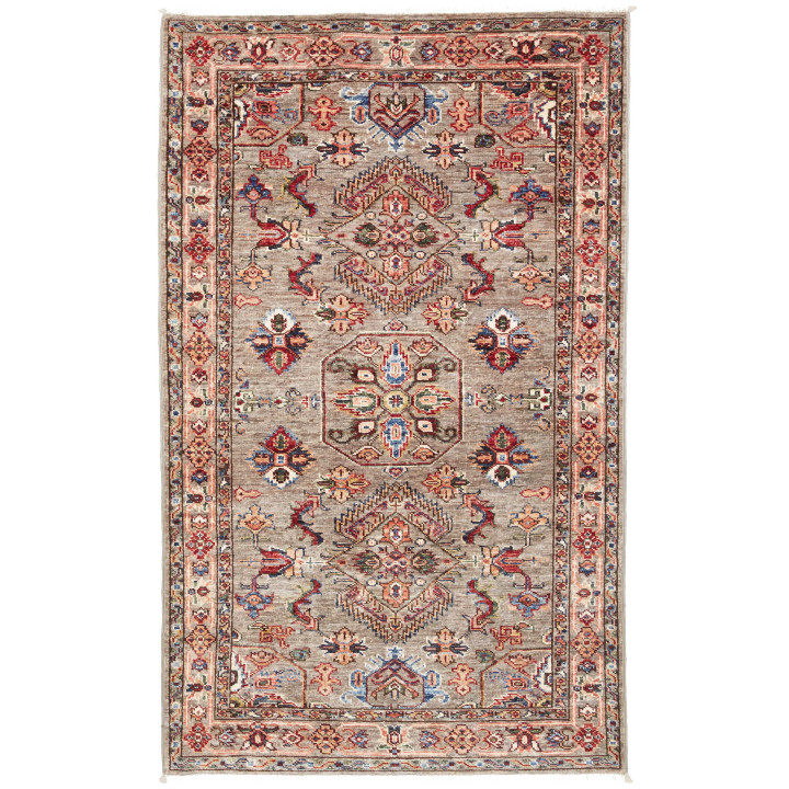 Hand Made Rug Kazak Fine Pakistan 91x150 Taupe