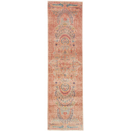Hand Made Rug Floralia Pakistan 80x296 Brick Li
