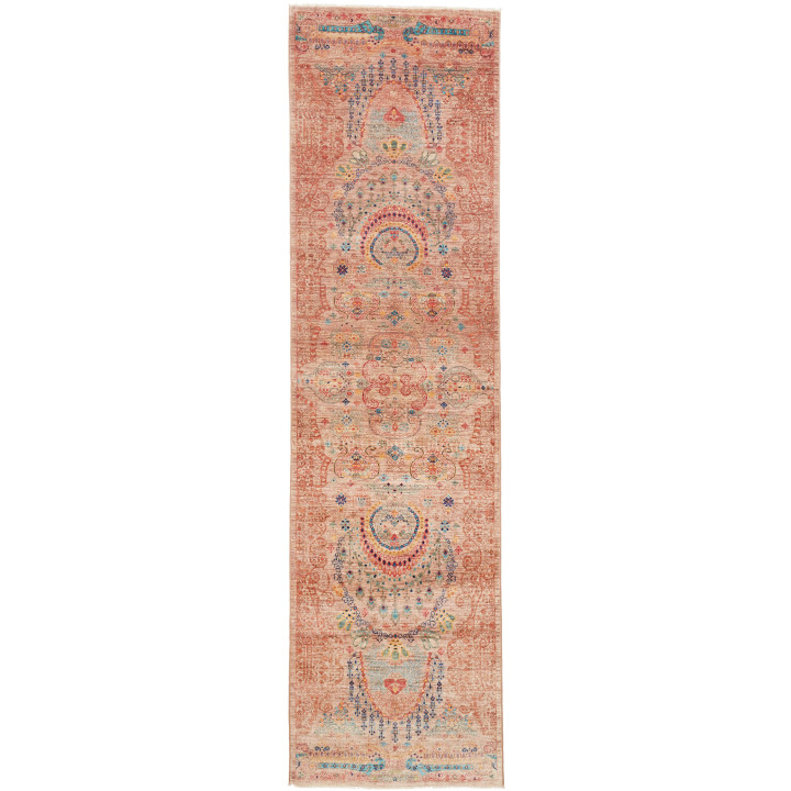 Hand Made Rug Floralia Pakistan 78x296 Terracot