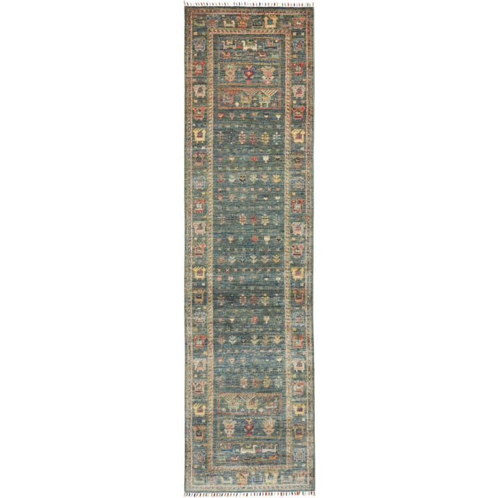 Hand Made Rug Istintia Pakistan 79x300 Petrol G