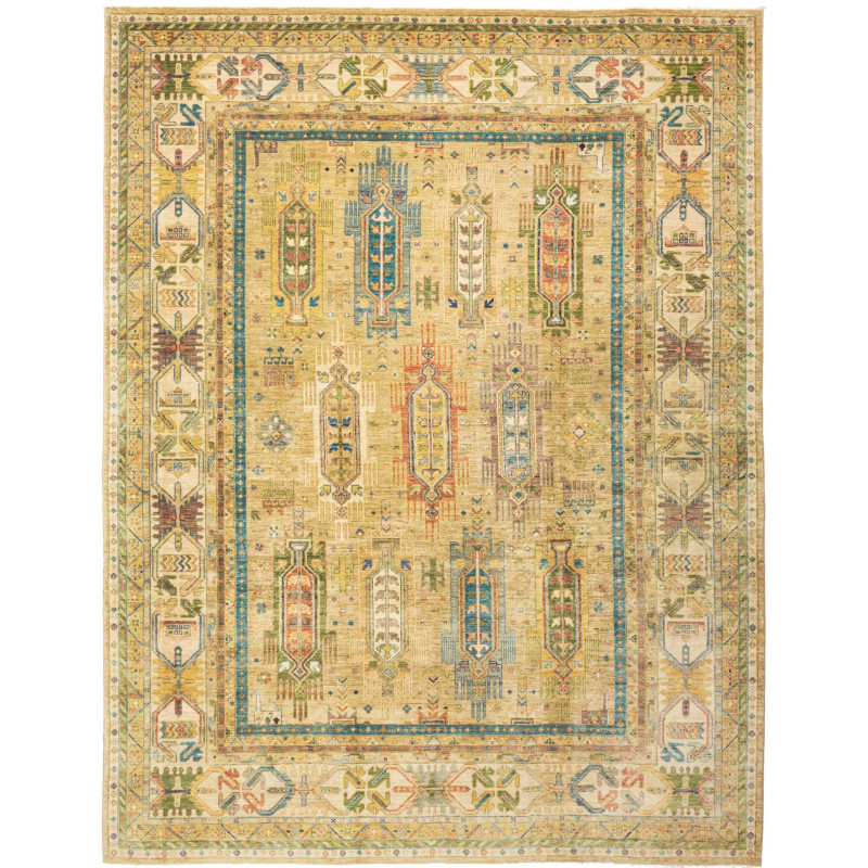 Rug Tribal Pakistan 254x332 Golden Beige Teal