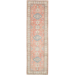 Hand Made Rug Kazak Afghanistan 82x290 Salmon L