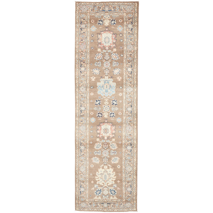 Hand Made Rug Kazak Afghanistan 84x297 Taupe Br