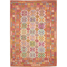 Hand Made Rug Kilim Afghanistan 205x292 Orange