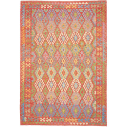 Hand Made Rug Kilim Afghanistan 205x296 Red Mul
