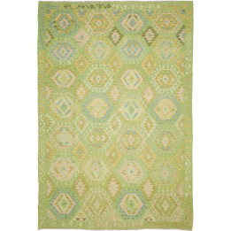 Hand Made Rug Kilim Afghanistan 203x298 Green B