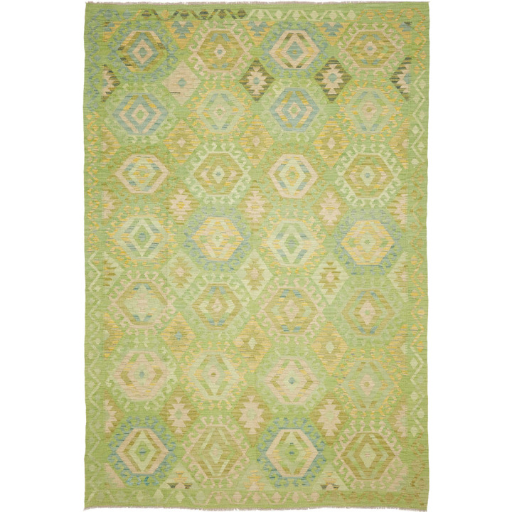 Hand Made Rug Kilim Afghanistan 203x298 Green B