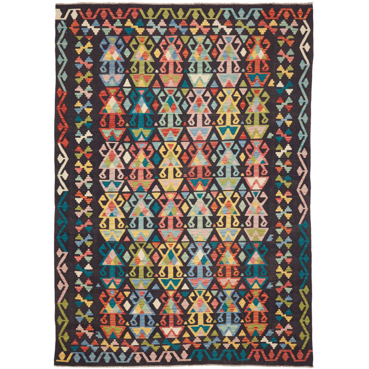 Tappeto Originale Kilim Afghanistan 204x288 Ner
