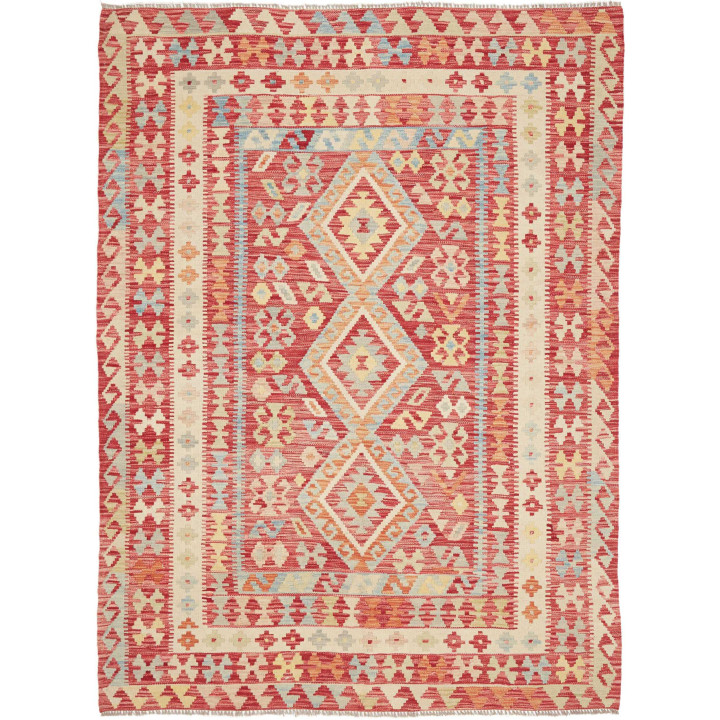 Hand Made Rug Kilim Afghanistan 199x292 Red Ivo