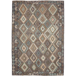 Hand Made Rug Kilim Afghanistan 205x290 Dark Br