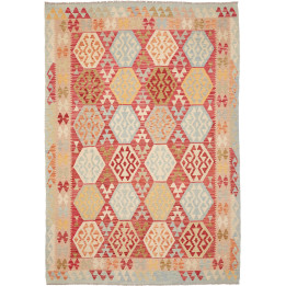 Hand Made Rug Kilim Afghanistan 203x294 Red Lig