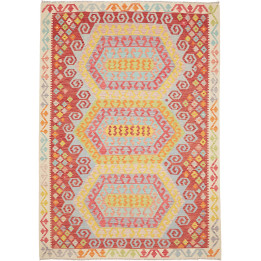 Hand Made Rug Kilim Afghanistan 206x288 Red Lig