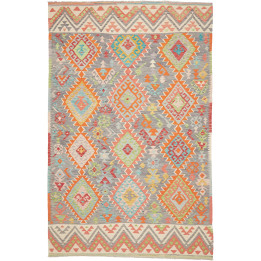 Tappeto Originale Kilim Afghanistan 203x317 Gri