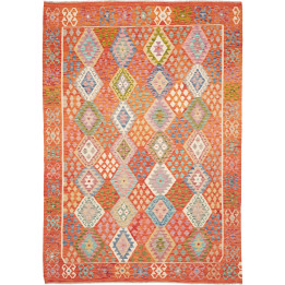 Hand Made Rug Kilim Afghanistan 208x291 Orange