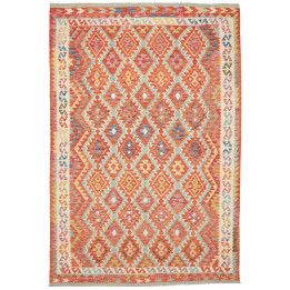 Hand Made Rug Kilim Afghanistan 195x285 Red Bei