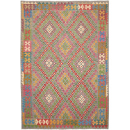 Tappeto Originale Kilim Afghanistan 202x298 Gri