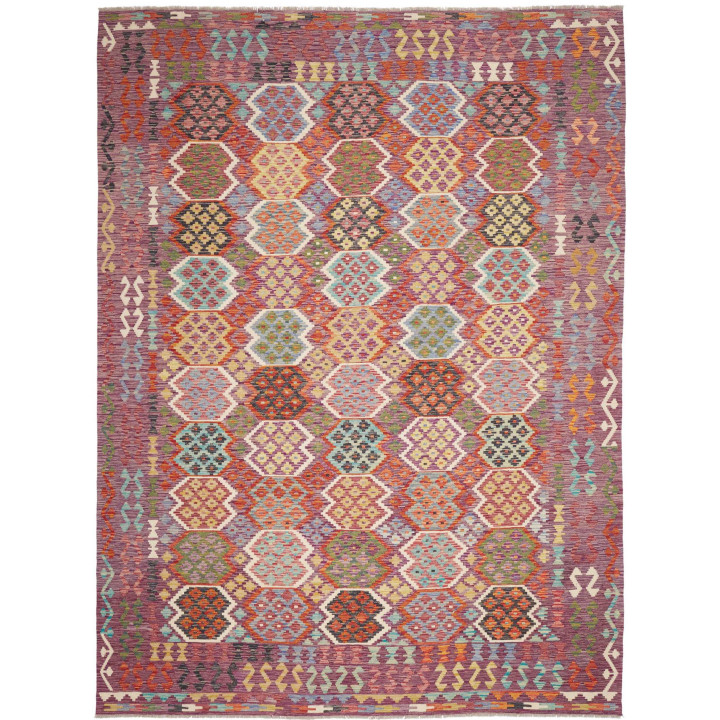 Hand Made Rug Kilim Afghanistan 255x344 Purple
