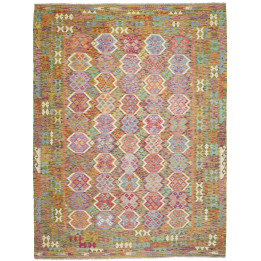 Hand Made Rug Kilim Afghanistan 262x345 Olive G