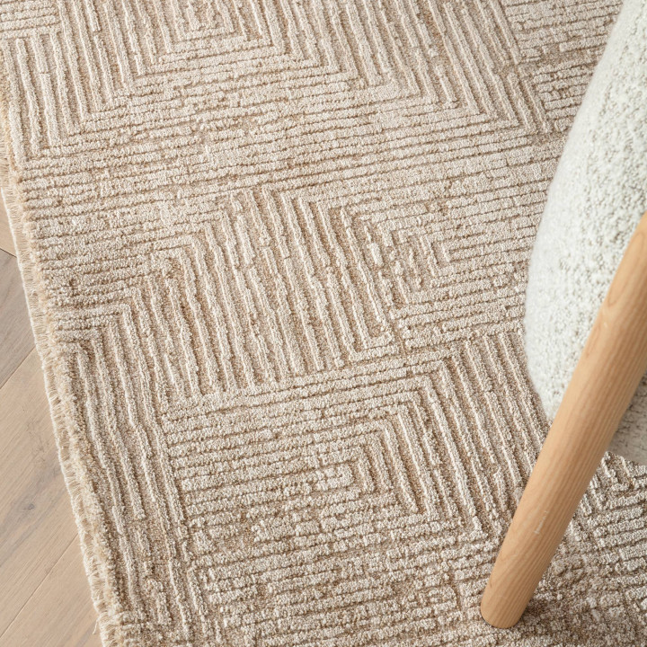 Rug Laurent geometric beige light taupe 240x320