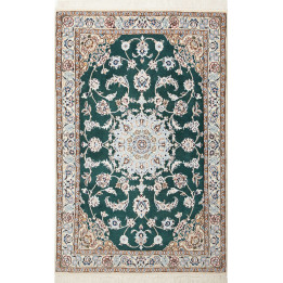 Hand Made Rug Nain 9la Persia 101x154 Dark Gree