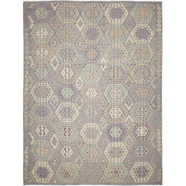 Tappeto Originale Kilim Afghanistan 298x390 Gri
