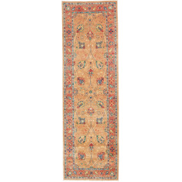 Hand Made Rug Floralia Pakistan 82x267 Terracot