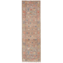 Hand Made Rug Istintia Pakistan 77x249 Taupe Gr