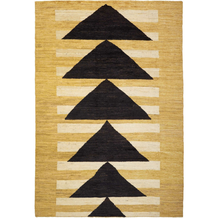 Hand Made Rug Berber Pakistan 198x290 Mustard Y