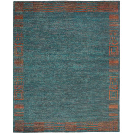 Hand Made Rug Cromopura Pakistan 246x307 Petrol