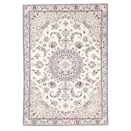 Hand Made Rug Nain 9la Persia 87x126 Ivory Dark