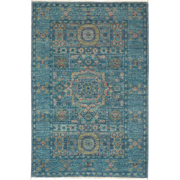 Hand Made Rug Kairo Pakistan 80x121 Petrol Gree