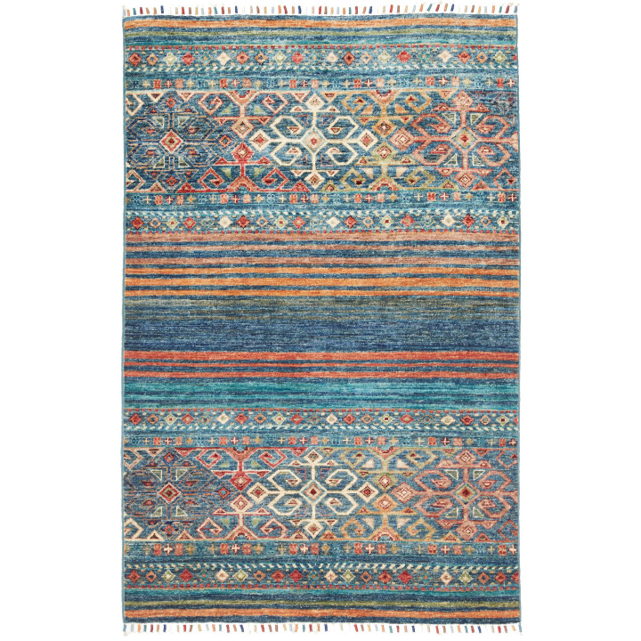Hand Made Rug Istintia Pakistan 99x152 Petrol B