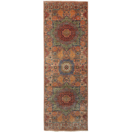 Hand Made Rug Kairo Pakistan 81x244 Rust Ochre