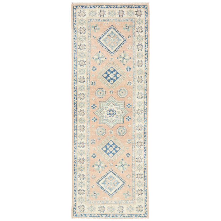 Hand Made Rug Kazak Afghanistan 62x175 Peach Pi