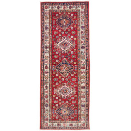 Hand Made Rug Kazak Fine Pakistan 79x205 Red Bl