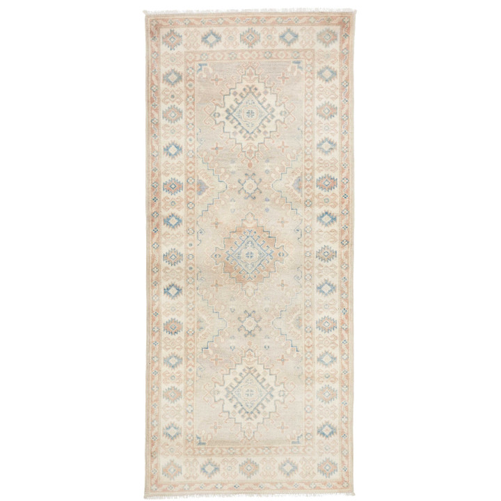 Hand Made Rug Kazak Afghanistan 84x194 Beige Li