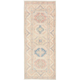 Tappeto Originale Kazak Afghanistan 81x201 Beig
