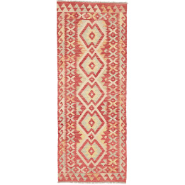 Hand Made Rug Kilim Afghanistan 70x190 Red Beig