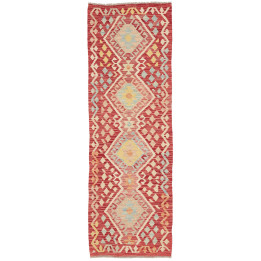 Hand Made Rug Kilim Afghanistan 62x189 Red Beig