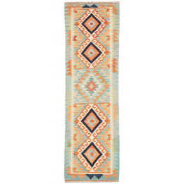 Hand Made Rug Kilim Afghanistan 60x192 Light Bl