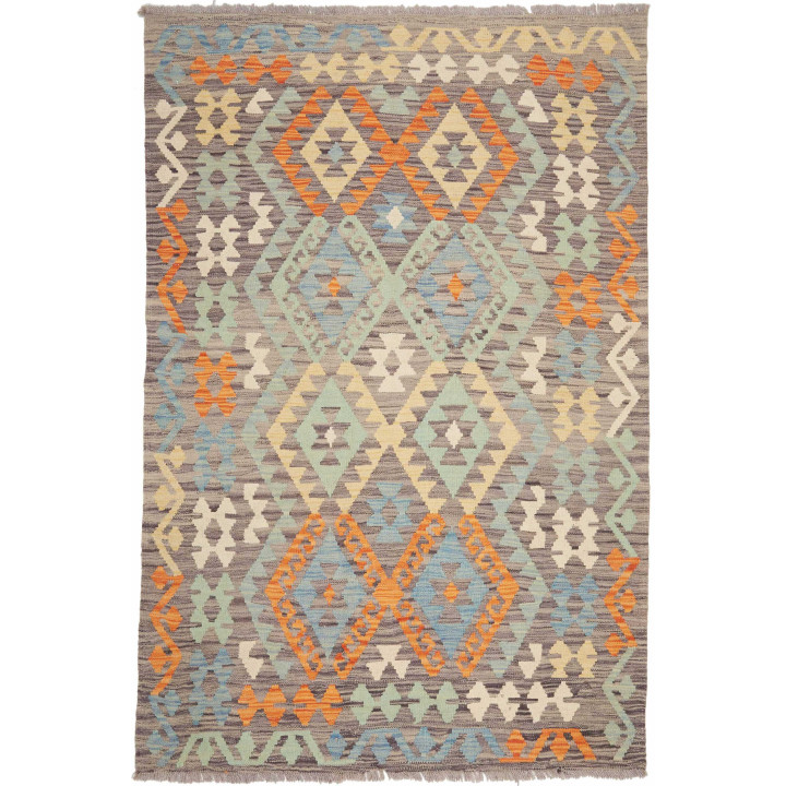 Hand Made Rug Kilim Afghanistan 123x174 Gray Or