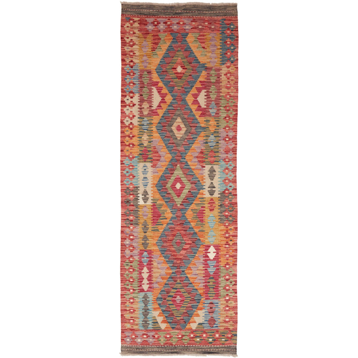 Hand Made Rug Kilim Afghanistan 81x247 Brick Re