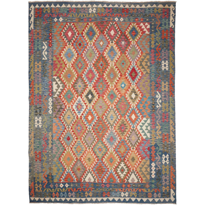 Hand Made Rug Kilim Afghanistan 252x347 Blue Re