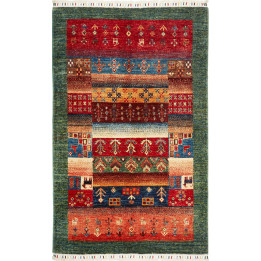 Hand Made Rug Mosaic Pakistan 99x155 Multicolor