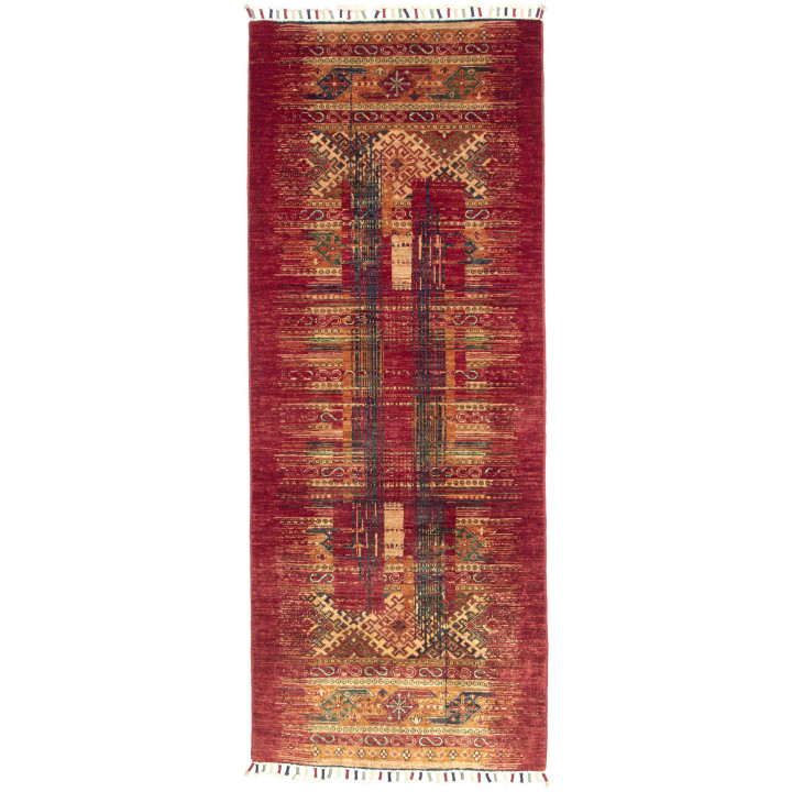 Hand Made Rug Gabbeh Nova Pakistan 81x204 Red B