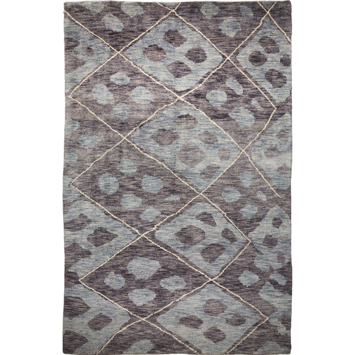 Hand Made Rug Berber Pakistan 201x309 Dark Gray