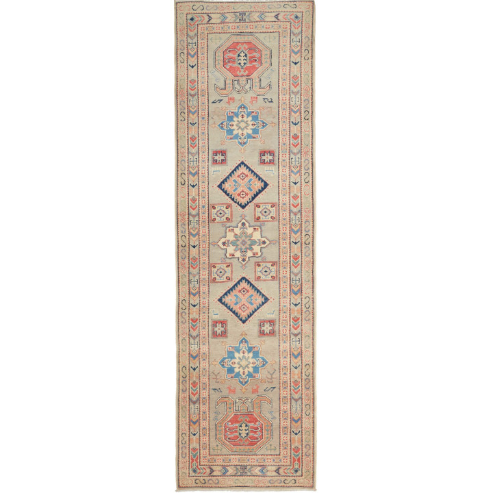Tappeto Originale Kazak Afghanistan 82x286 Grig